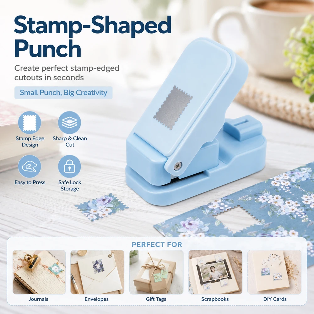 Postage Stamp Edge Paper Punch - Scrapbooking review and price