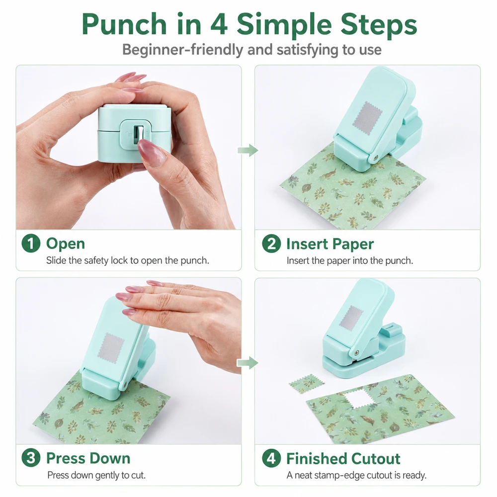 Postage Stamp Edge Paper Punch - Scrapbooking review and price