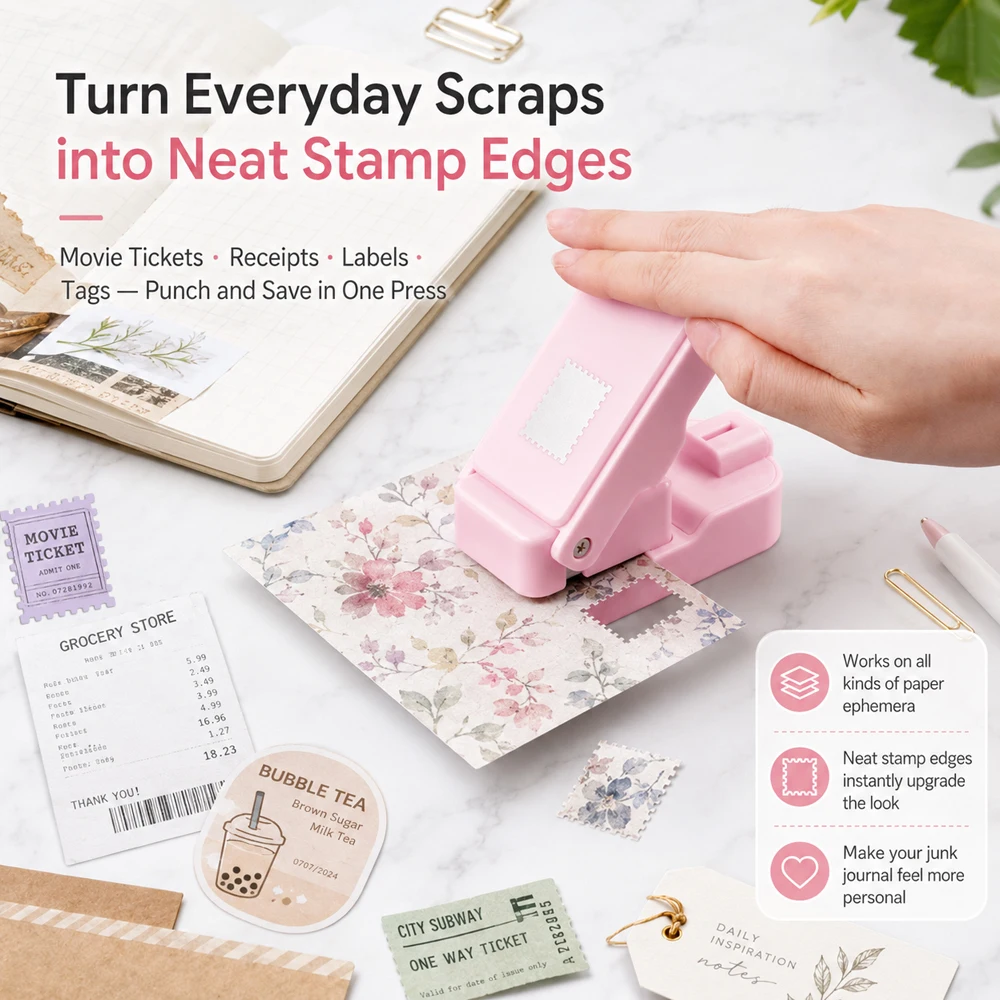 Postage Stamp Edge Paper Punch - Scrapbooking review and price