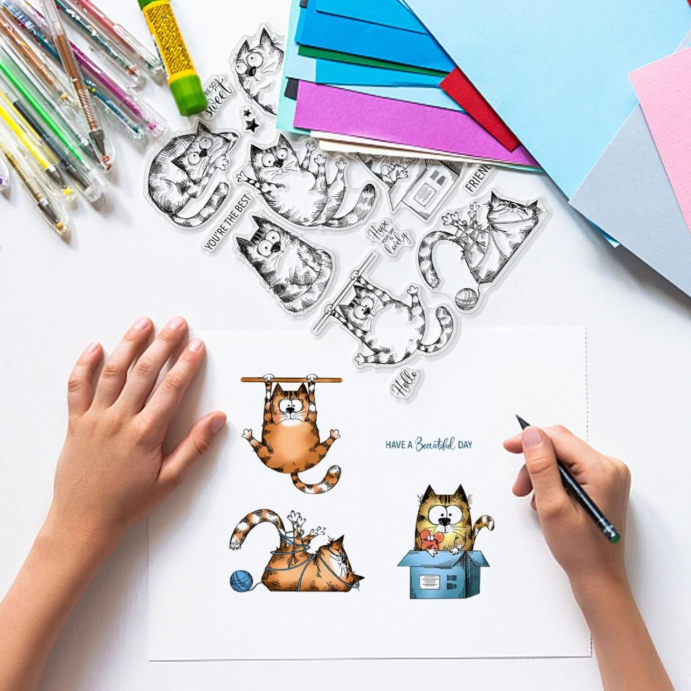 8.3x5.8in Cat Clear Stamps Lov - Clear Silicone Stamps For Card Making review and price