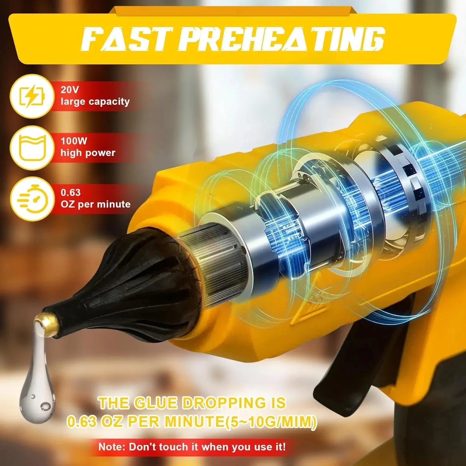 Cordless Electric Handheld Hot - Hot Melt Glue Gun Cordless review and price