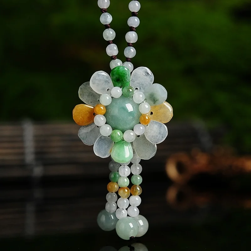 Certified Burmese Jade Sunflow - Beading review and price
