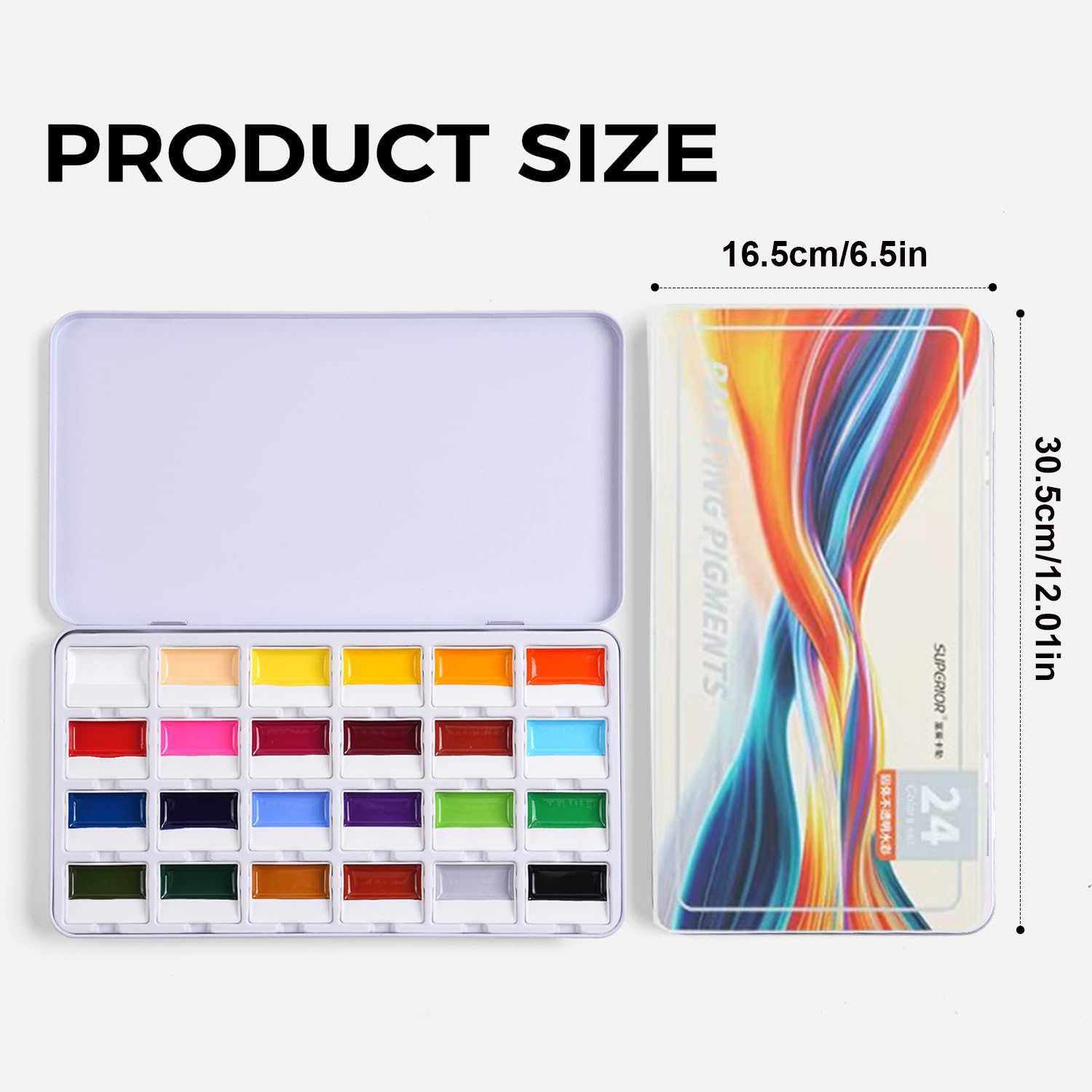 24 Colors Opaque Solid Waterco - Watercolor Paint Set Solid Pigment review and price