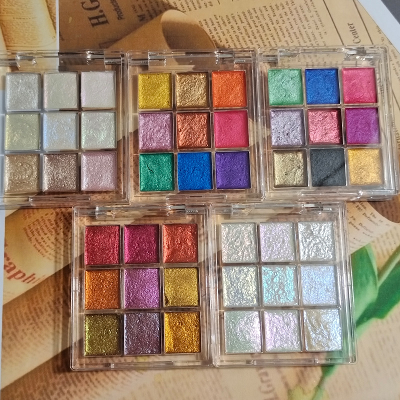 9 color Nail Solid Pigment Aur - Watercolor Paint Set Solid Pigment review and price