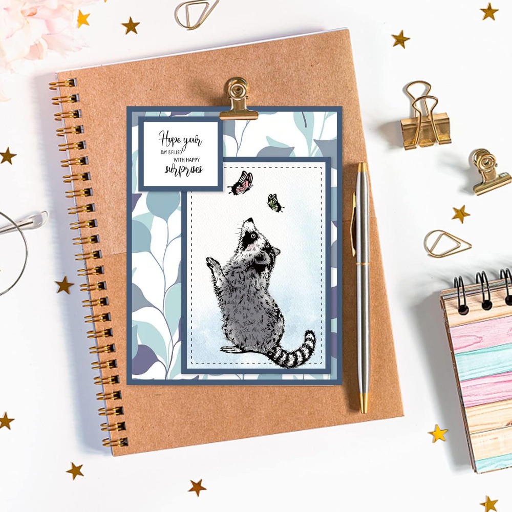 Realistic Raccoons Clear Stamp - Clear Silicone Stamps For Card Making review and price