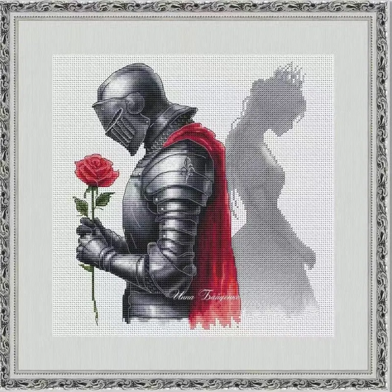 [[CC4971 - Knight in Love] DIY - Cross Stitch Stamped Kits Beginners review and price