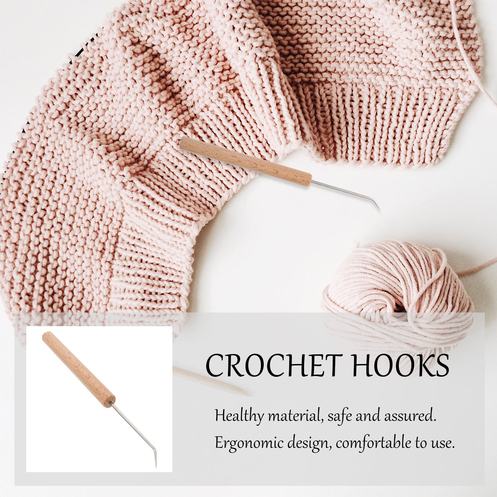 1Pcs Premium Wooden Crochet Ho - Wooden Crochet Hooks Ergonomic Handle review and price