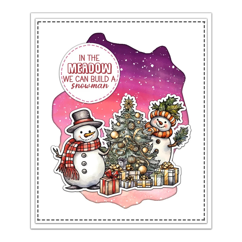 Winter Snowman Christmas Cutti - Clear Silicone Stamps For Card Making review and price
