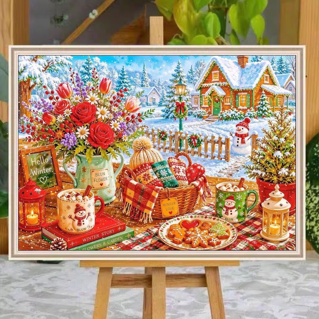 9CT 14ct Winter Printed Kits C - Cotton Embroidery Thread Skeins review and price